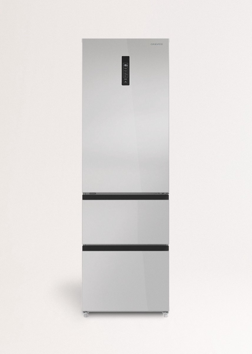 CREATE - 401L koelkast in Italiaanse stijl met Space Pro en Care+ - Roestvrij staal - FRIDGE STUDIO COMBI PRO FLEX 401