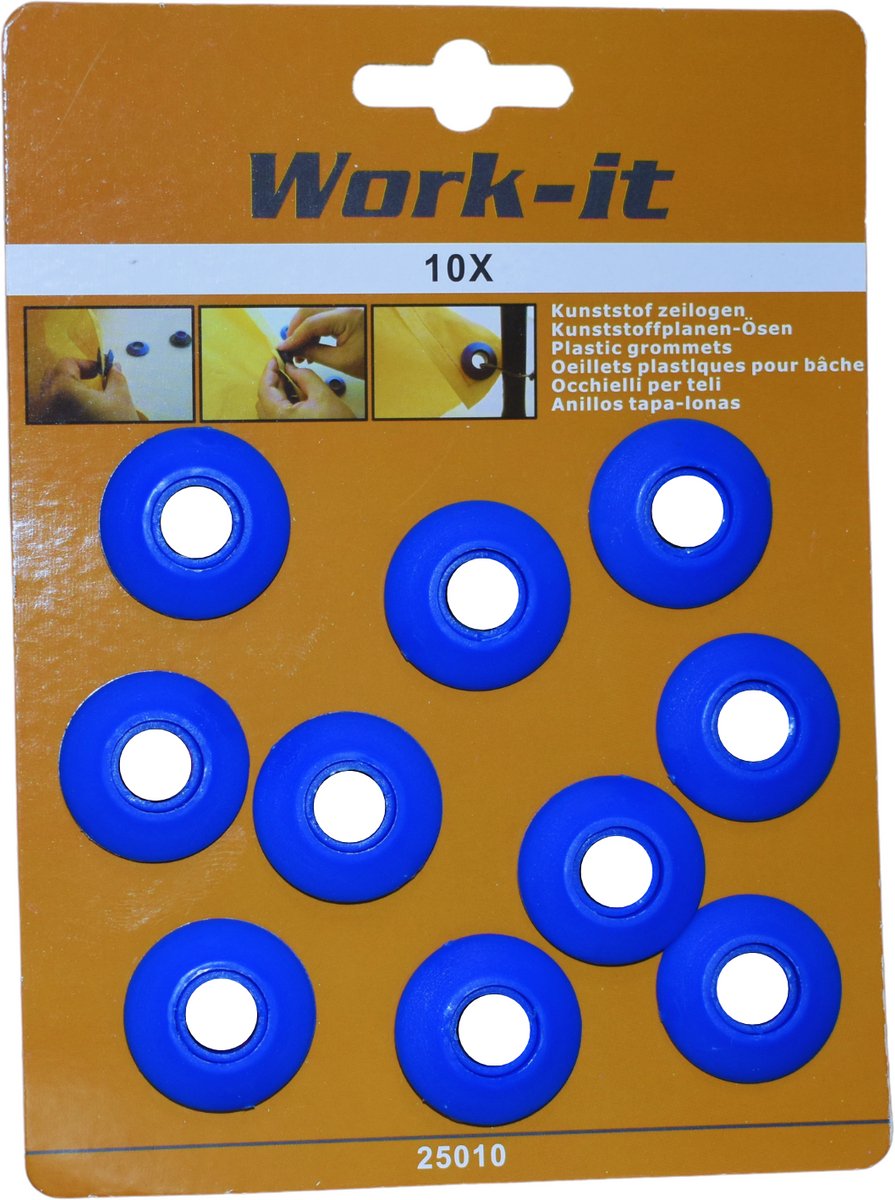 Work-it Hoogwaardig Kunststof Dekzeil Ogen Set | 10 Stuks