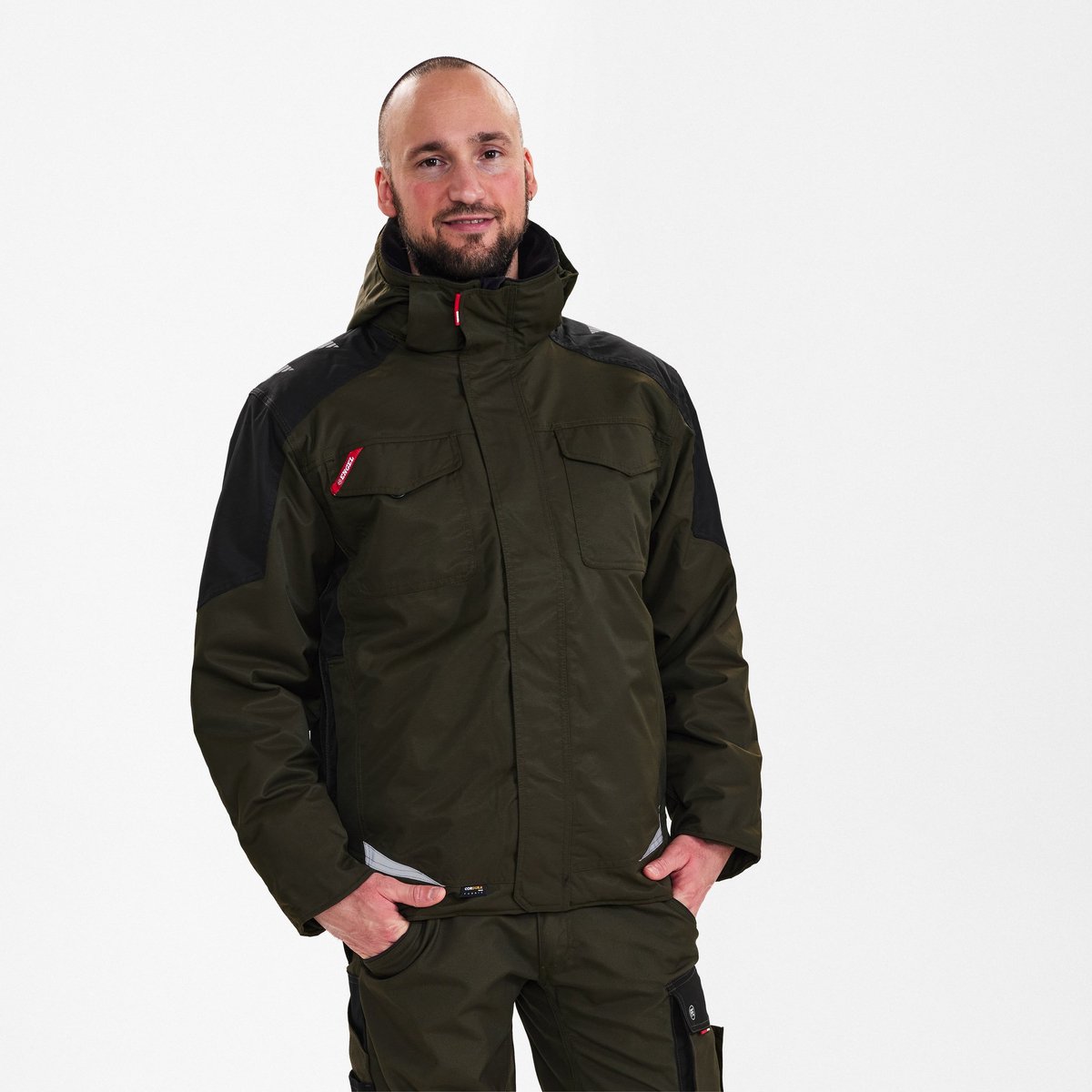 Engel Galaxy winterjack 1410-354 - Forest Green / Black - 5XL