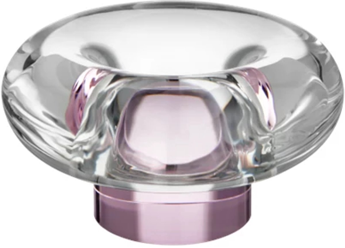 Kosta Boda Orion theelichthouder D11cm H6.3cm roze