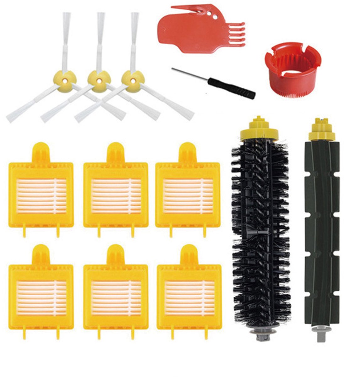 Vervangende borstelset Onderdelen Accessoires geschikt voor iRobot Roomba 700-serie 760 761 765 770 772 776 780 785 786 790 - Een set van 13