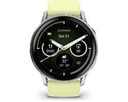 Garmin Venu 4 - Multisport smartwach - 45 mm - AMOLED - Zilverkleurig/citroen