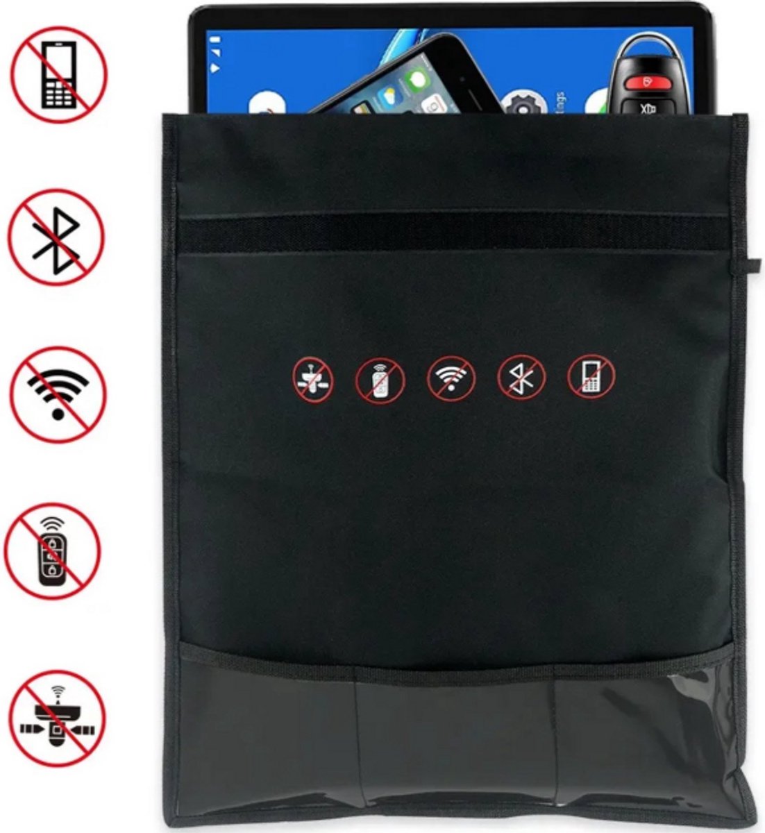 Signaalblokkering Tas voor Mobiele Telefoon – Anti-stralings Bescherming, Faraday Kooi Pouch voor Autosleutels en Elektronica, Stralingsbescherming en Privacy Beveiliging