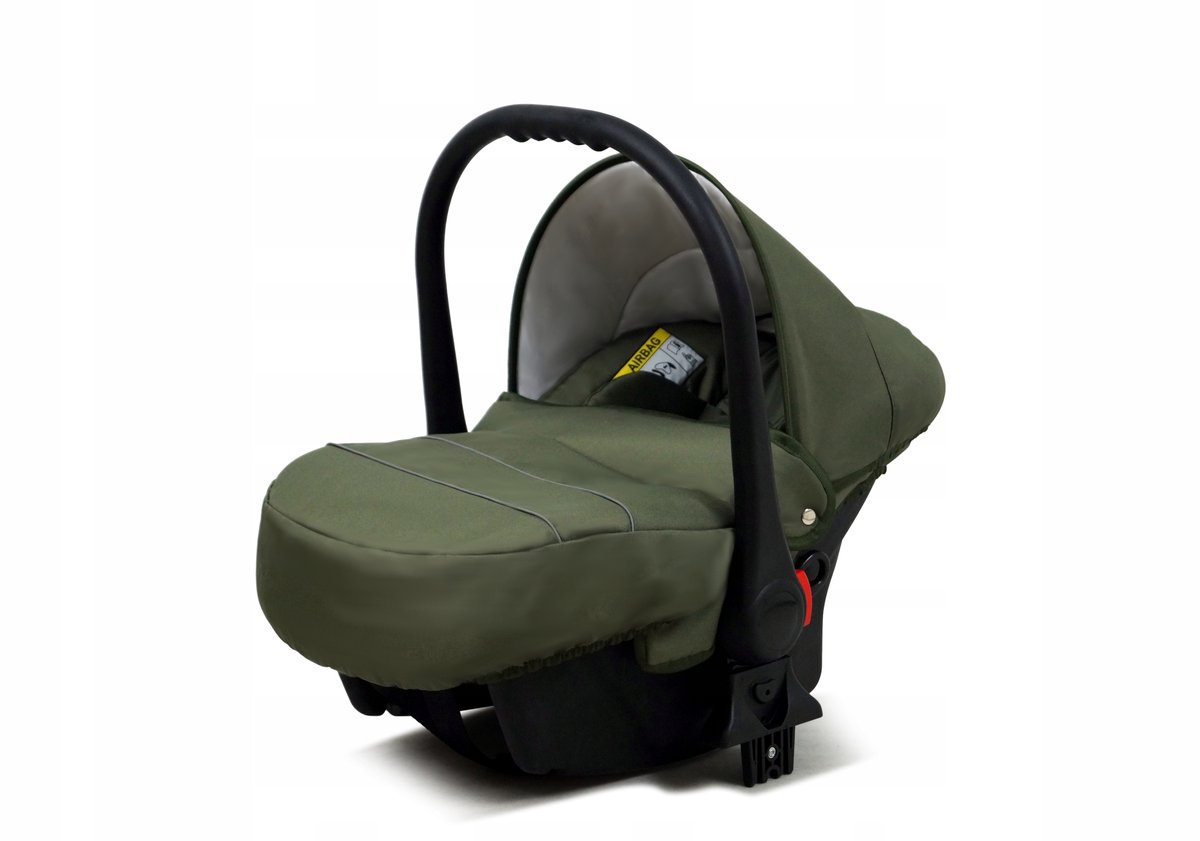 BabyLux® COLORLUX 3in1 Kinderwagen Opklapbaar - Olive/Wit - afbeelding 2