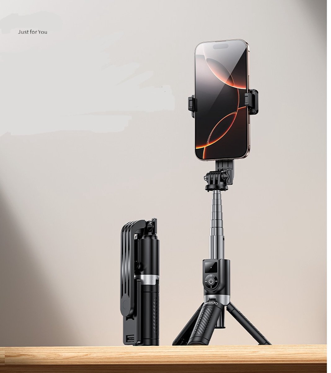 74 cm Selfie Stick - Tripod - 3-in-1 Selfie Stick - Bluetooth - Selfie Stick Tripod - Zwart