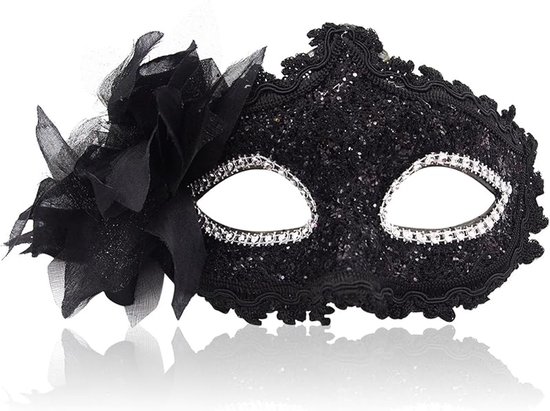 Venetiaans Halfgezicht Masker Met Notenmotief - Stijlvol Voor Carnaval En Gemaskerd Bal