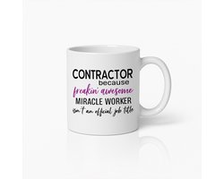 Aannemer Mok 330ml – Geweldig Wonderwerker Koffiebeker – Grappig Cadeau voor Aannemers & Hardwerkende Professionals