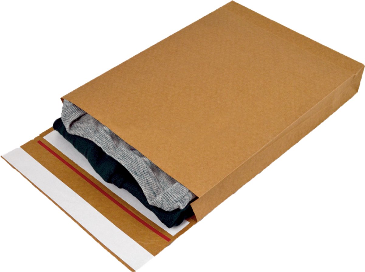 250x Papieren Verzendzakken Kraft Bruin 162 x 229 x 40 mm - Met Retourstrip - Duurzaam - Blokbodem - 100% Recyclebaar - 110 gr/m² - Hersluitbaar - Plasticvrij