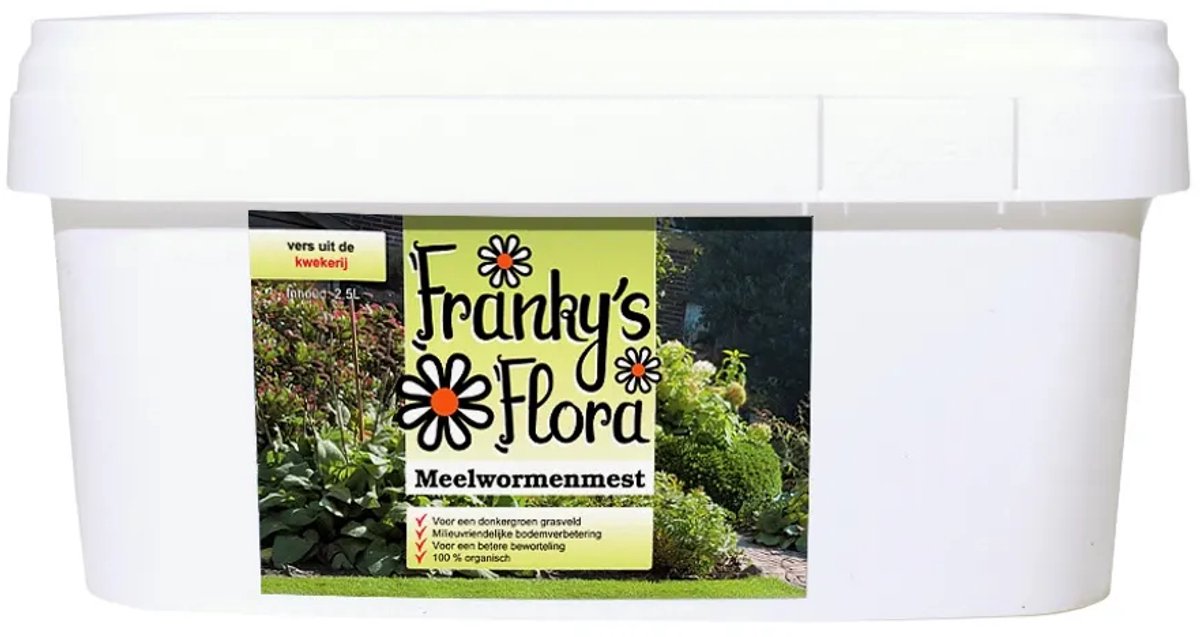 Franky's Flora - Meelwormenmest - Frass - 5 liter