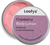 Loofys Body Lotion Cranberry – Natuurlijke & Hydraterende Bodylotion – Plasticvrij, Vegan & Duurzaam – Herbruikbaar Blikje – 30g