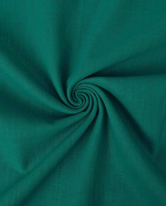 Tissu en Lin Lavé Uni - Vert Armée 028 - 1 Mètre