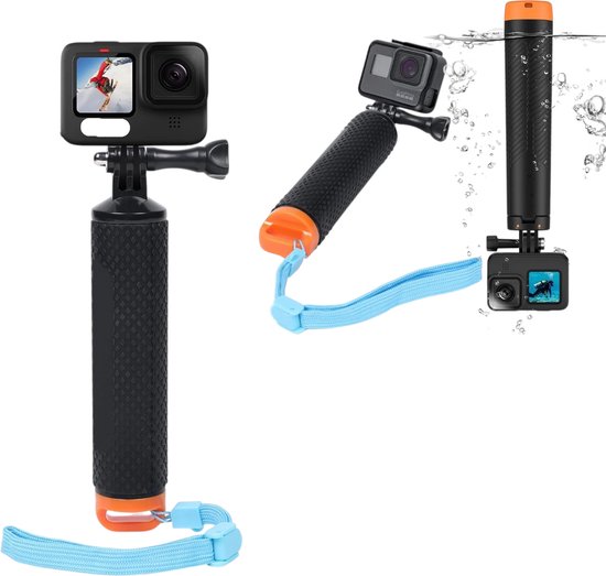 Waterdichte drijvende handgreep - GoPro drijvende selfiestick - Waterdichte paalgreepbeugel voor GoPro Hero, Fusion, AKASO, DJI Osmo Action Camera's - Accessoire voor onderwater-actioncamerahandgreep
