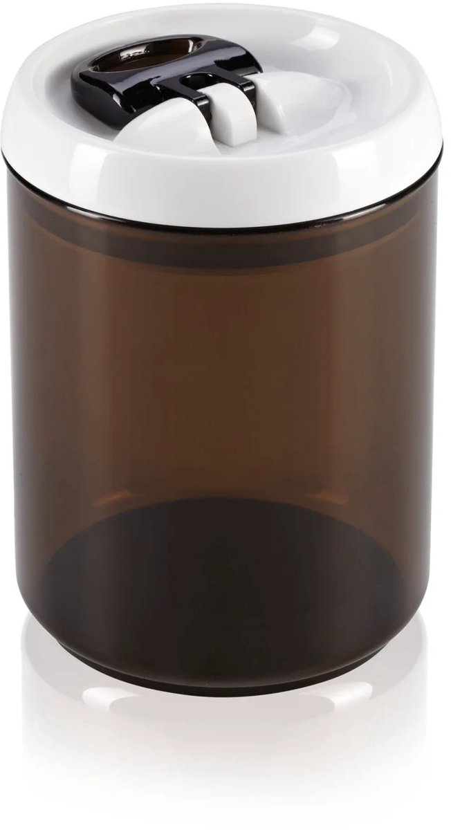 Leifheit fresh & easy voorraaddoos - rond - 1.4 ltr - koffie - wit