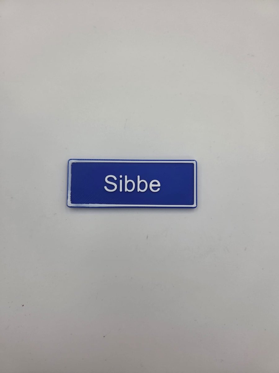 Koelkast Magneet plaatsnaam 8 X 3 CM Sibbe