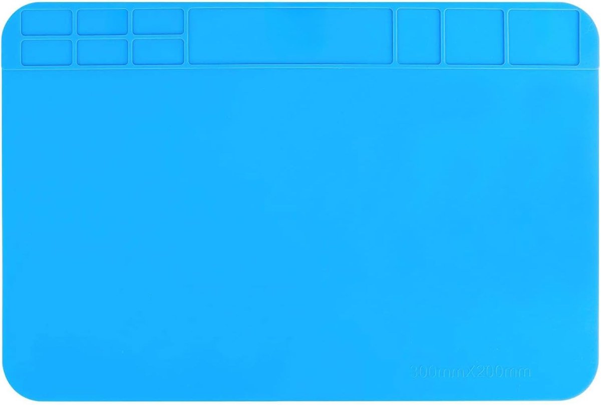 Soldeermat - Siliconen reparatie- en soldeermat - 34 x 23 cm - 500°C Werkbankmat - voor het repareren van horloges - telefoons - laptops