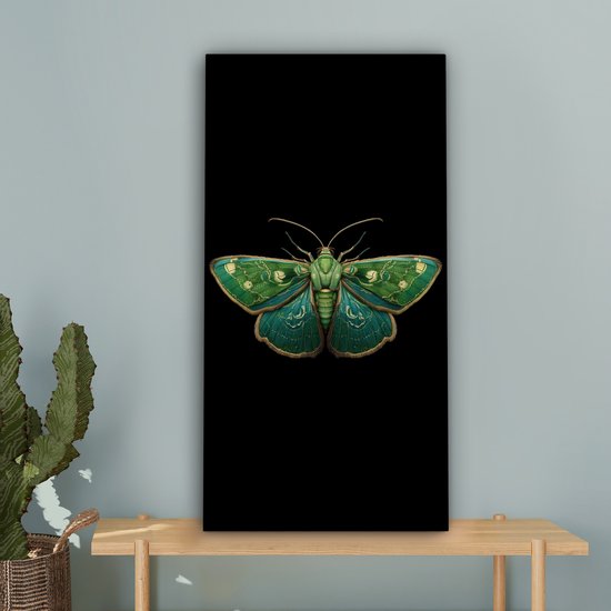 Tableau sur toile 40x80 cm - Décoration murale exclusive Mot - Vibrant - Vert - Décoration murale salon - Décoration chambre à coucher - Accessoires de chambre - Tableaux sur toile