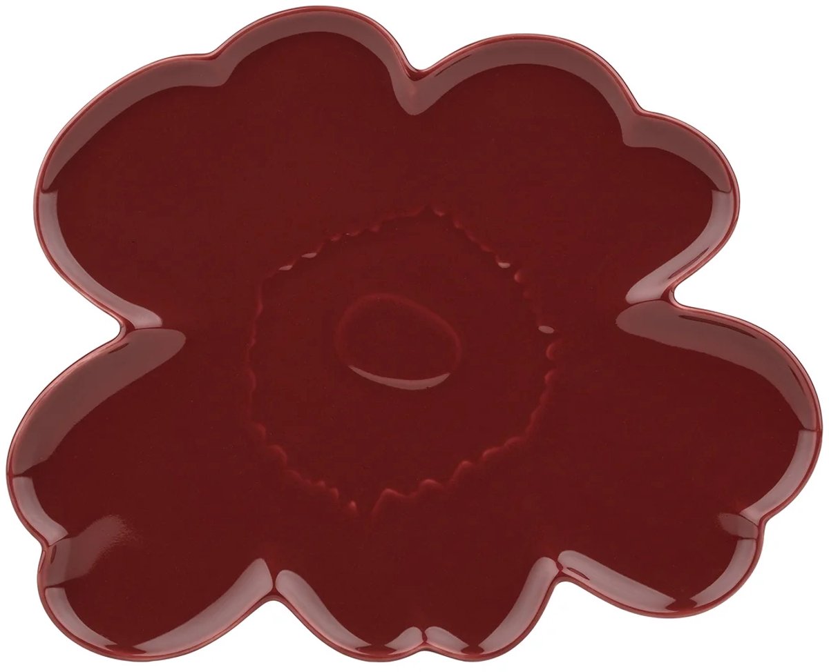 Marimekko Unikko schaal / bord D32cm bordeaux