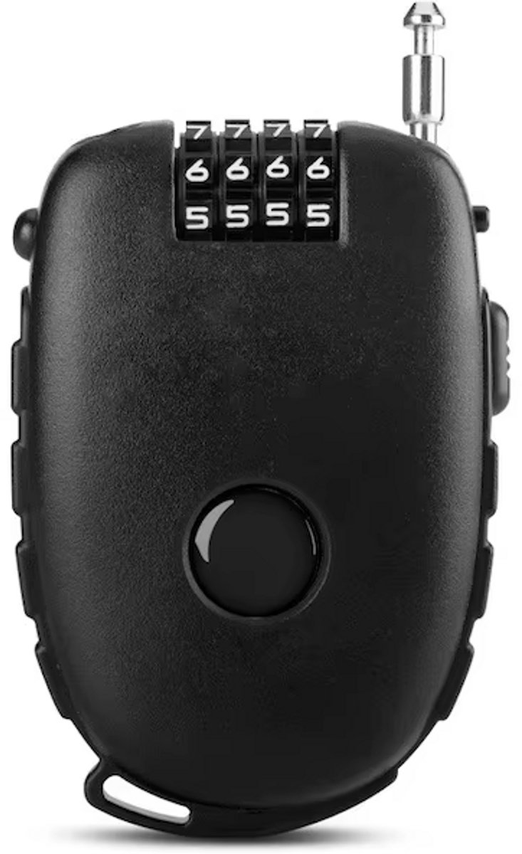 Rieba® Kabelslot 105cm - Draadslot - Voor Accessoires - Cijferslot - Slot Met 4-cijferige Code - Fietsslot - Slot voor Fietsaccessoires - Hangslot - Reisslot - Universeel Toepasbaar - Zwart