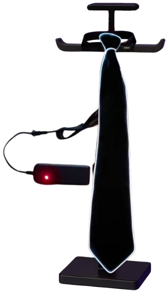 Doppler LED Party Tie – Wit - Lichtgevende Stropdas met 3 Lichtmodi | Perfect voor Feesten, Festivals, Carnaval & Koningsdag