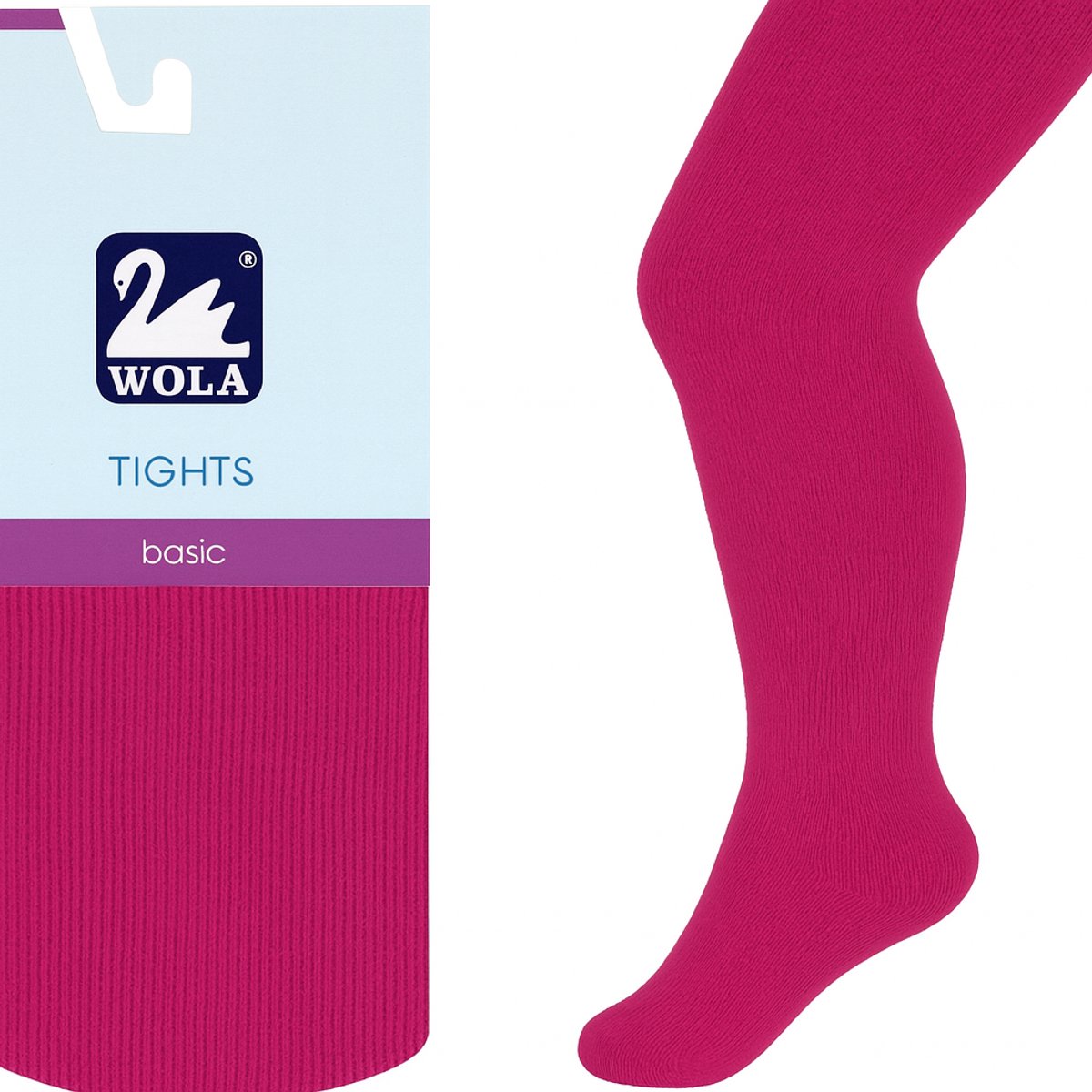 Wola – Kinderpanty Meisjes – 60 DEN – Katoen – Donkerroze – Maat 152 / 158 cm (1 stuks)