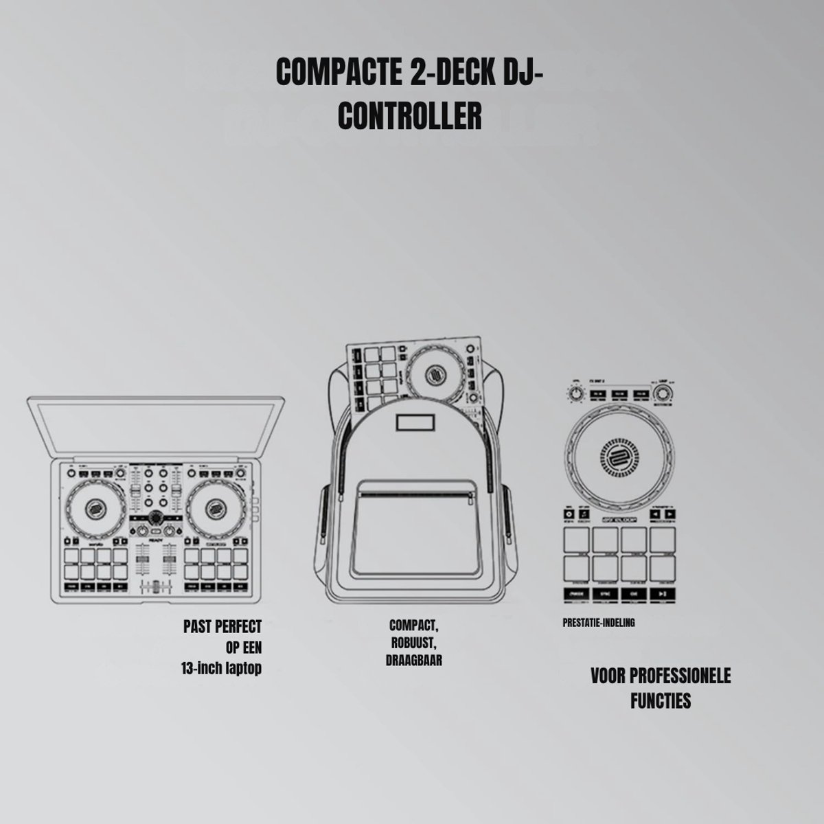 null SCH DJ Controller met 16 RGB pads en 9 power modes thumbnail 8
