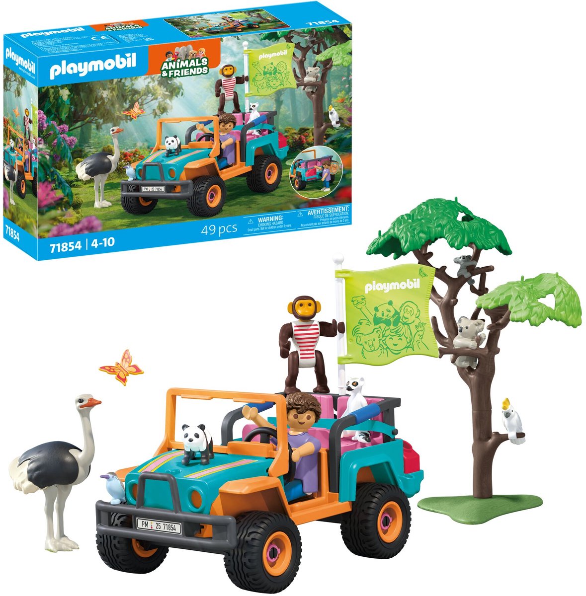 PLAYMOBIL | Animals & Friends | Colourful Off-Road Vehicle | Speelgoed vanaf 4 jaar | Cadeau voor kinderen | Stimuleert creativiteit & avontuurlijke geest | Met figuren, Voertuig & Accessoires | 71854 – foto 6