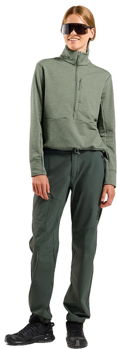 Odlo Grid Fleece Met Halve Rits Vrouw Shadow Melange