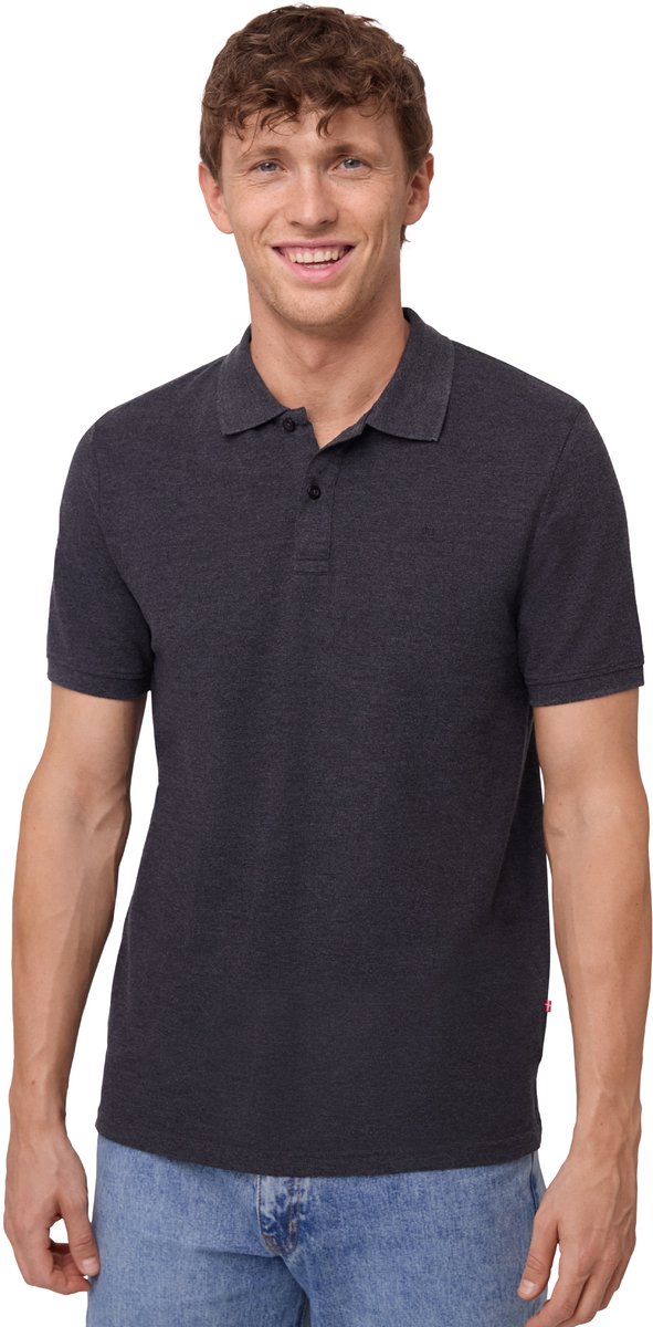 DANISH ENDURANCE Classic Fit Poloshirt Heren - biologisch katoen - Korte mouw - Grijs Gemêleerd - Maat 3XL