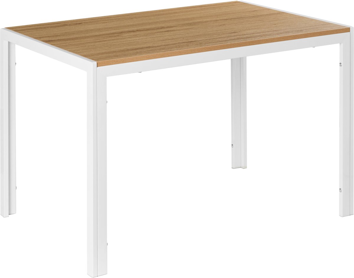 Beliani MANN - Eettafel - Lichtbruin/Wit - 120 x 70 cm - Hout