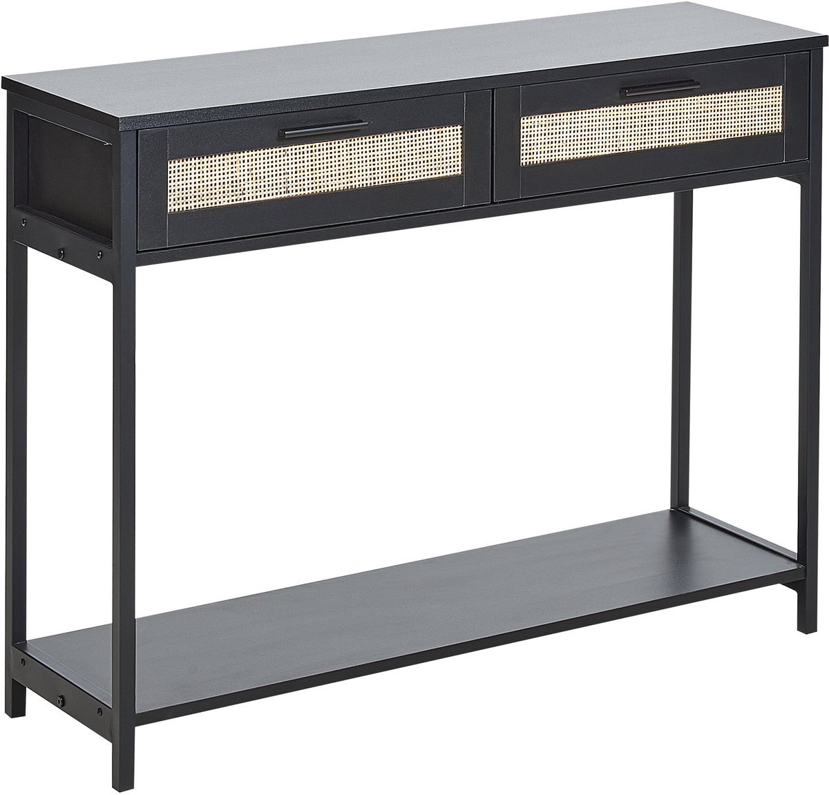 OPOCO - Consoletafel - Zwart - Rotan