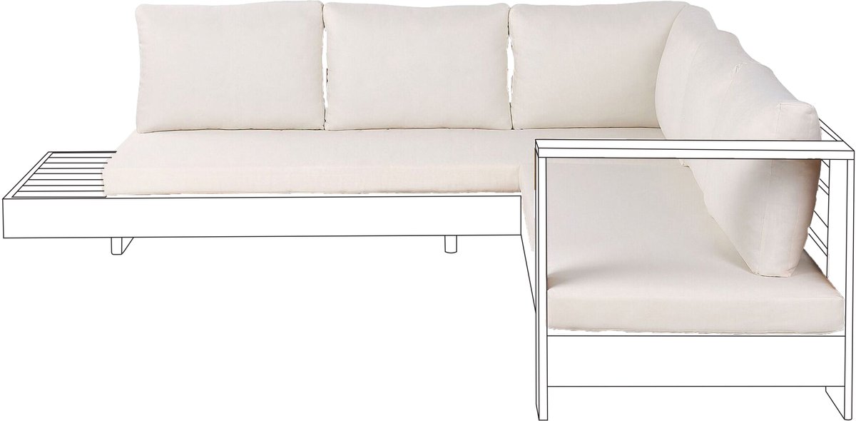 MARETTIMO - Tuinkussenhoezen set - Gebroken wit - Polyester