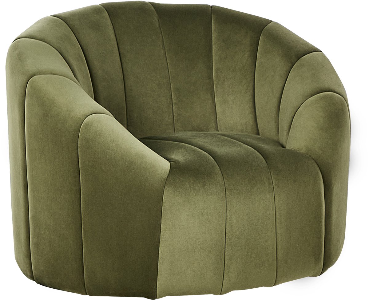 MALUNG - Fauteuil - Donkergroen - Fluweel