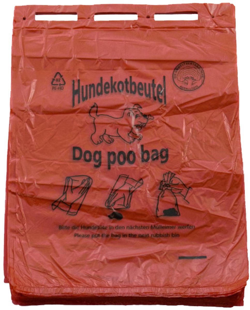Hondenpoepzakjes 200x320mm geblokt 100 stuks
