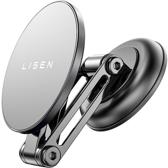 Nouveau !! Support magnétique ultra puissant pour téléphone de voiture Lisen – Pliable à 360°, aimant MagSafe puissant, fixation anti-vibrations pour tableau de bord et pare-brise – Compatible avec iPhone et Smartphones de 4 à 7 pouces (2026)