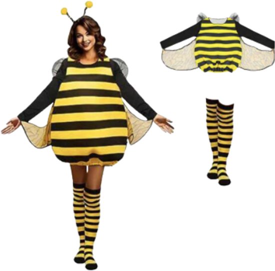 Morph, Costume d'abeille pour femme, Costume d'abeille adulte pour femme, Costume de bourdon pour adulte, Costume d'abeille Halloween, Costume de reine des abeilles petit