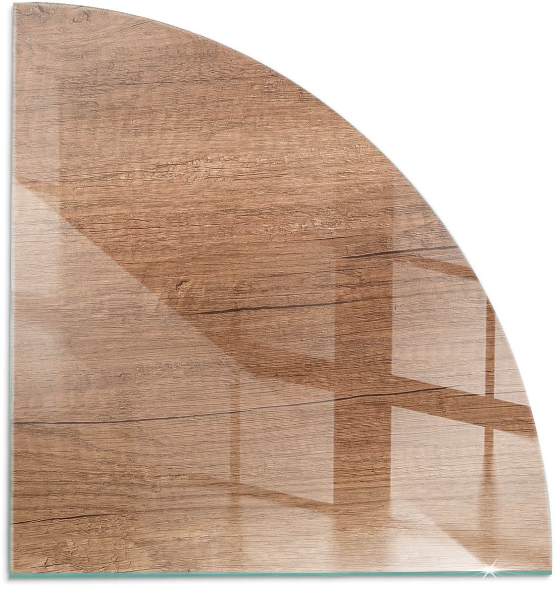 Wallfluent Kachel Vloerplaat - Natuurlijk Houtpatroon Onderplaat Kachel - 1/4 100x100 cm - Kwartaal Vloerplaat Voor Houtkachel - Bruin Vloerplaat Voor Kachel