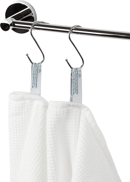 Set de 10 petites serviettes durables 30 x 50 cm avec boucle de suspension et motif gaufré