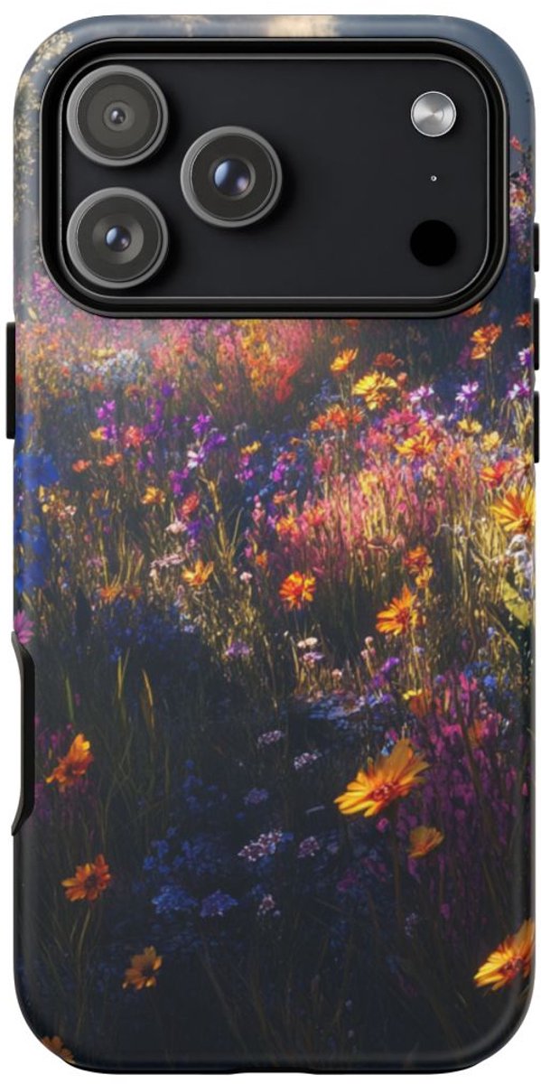 Levendig Bloemenweide Ontwerp – Telefoonhoesje Geschikt voor iPhone 17 Pro Max