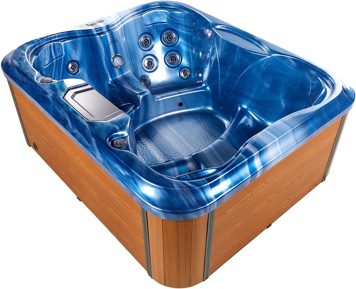 BELIANI ARCELIA - Whirlpool buitenbad - Blauw - 215 x 180 cm - BELIANI - €6.109,99