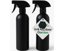 Set van 2 lege sprayflacons 500ml Mat Zwart - Plantenspuit - Spuitfles - Spray Bottle - Waterverstuiver - Plantenspuit Binnen - Plantensproeier