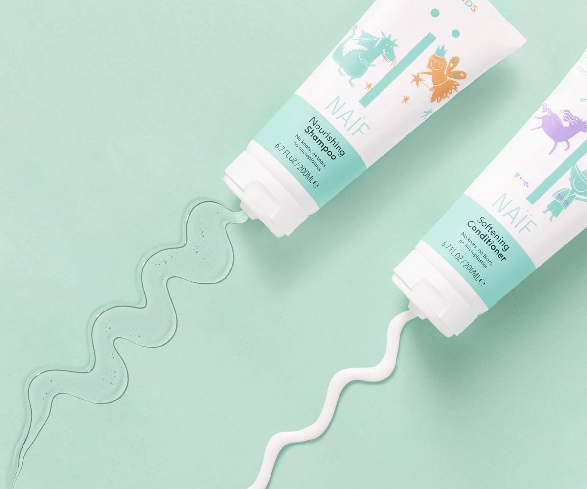 Naïf Voedende Shampoo en Conditioner - Kids - 2x 100ml - Voordeelverpakking - met Natuurlijke Ingrediënten