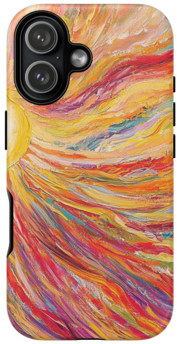 Levendige Abstracte Zonsopgang – Telefoonhoesje Geschikt voor iPhone 17