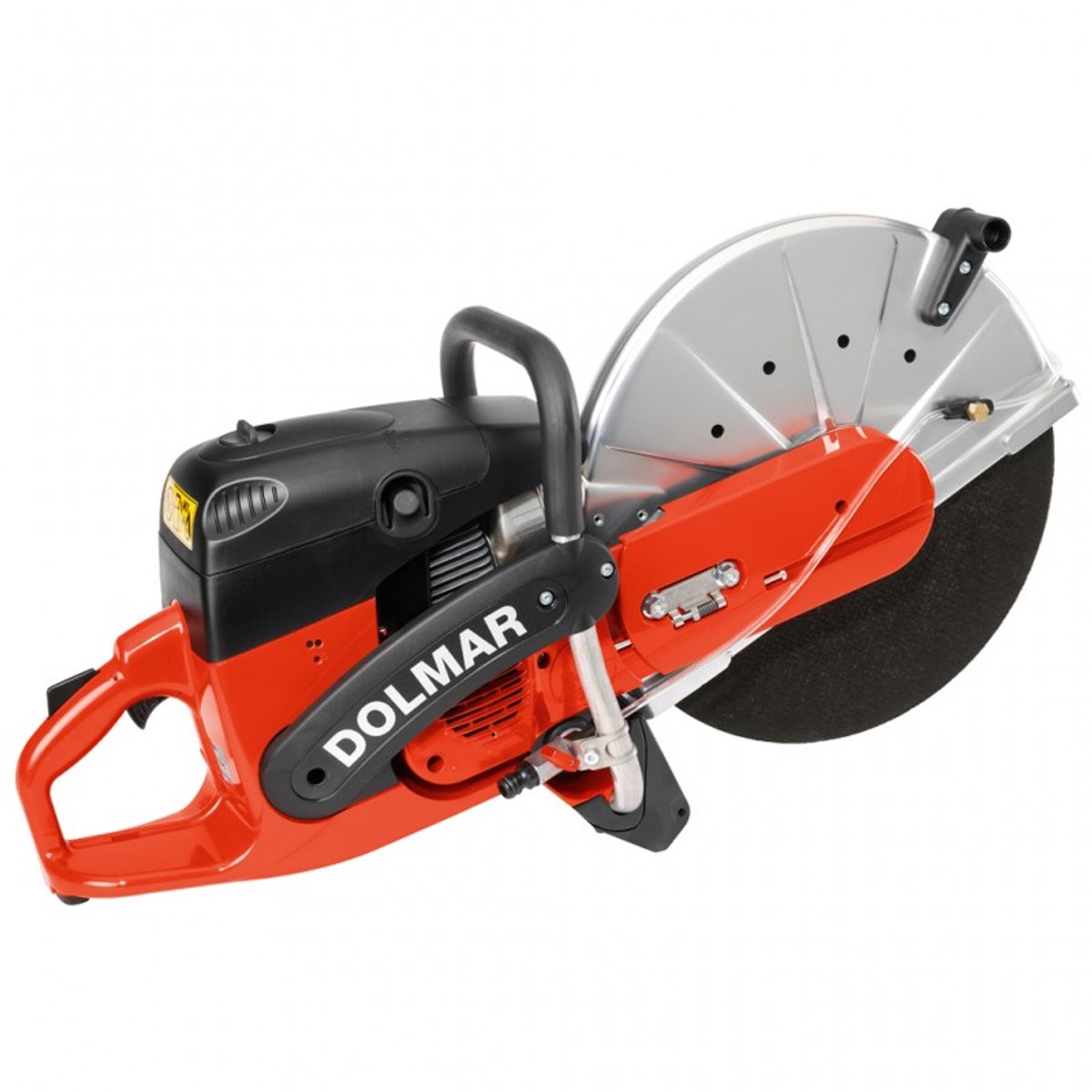 Dolmar Motordoorslijper 81,0 cc PC8216WS. Zwaarste motordoorslijper, doorslijpdiameter 400 mm. 5-voudig filtersysteem, stof effectief tegengehouden waardoor geringe slijtage optreedt. Minimale trillingen door vrijhangende antivibratie aandrijving.