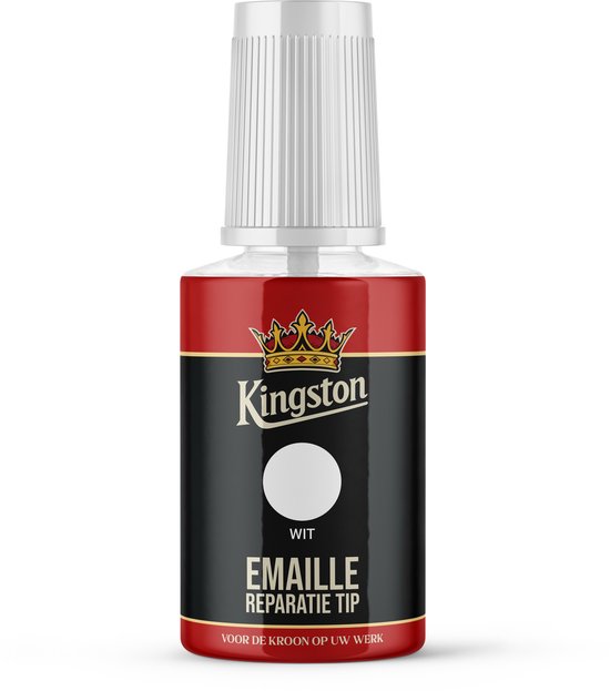Kingston Emaille Reparatie Tip - Wit, 20ml