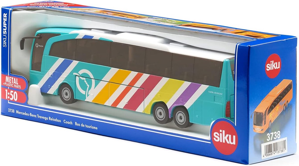 SIKU Super - Mercedes-Benz Travego coach modelvoertuig thumbnail 2