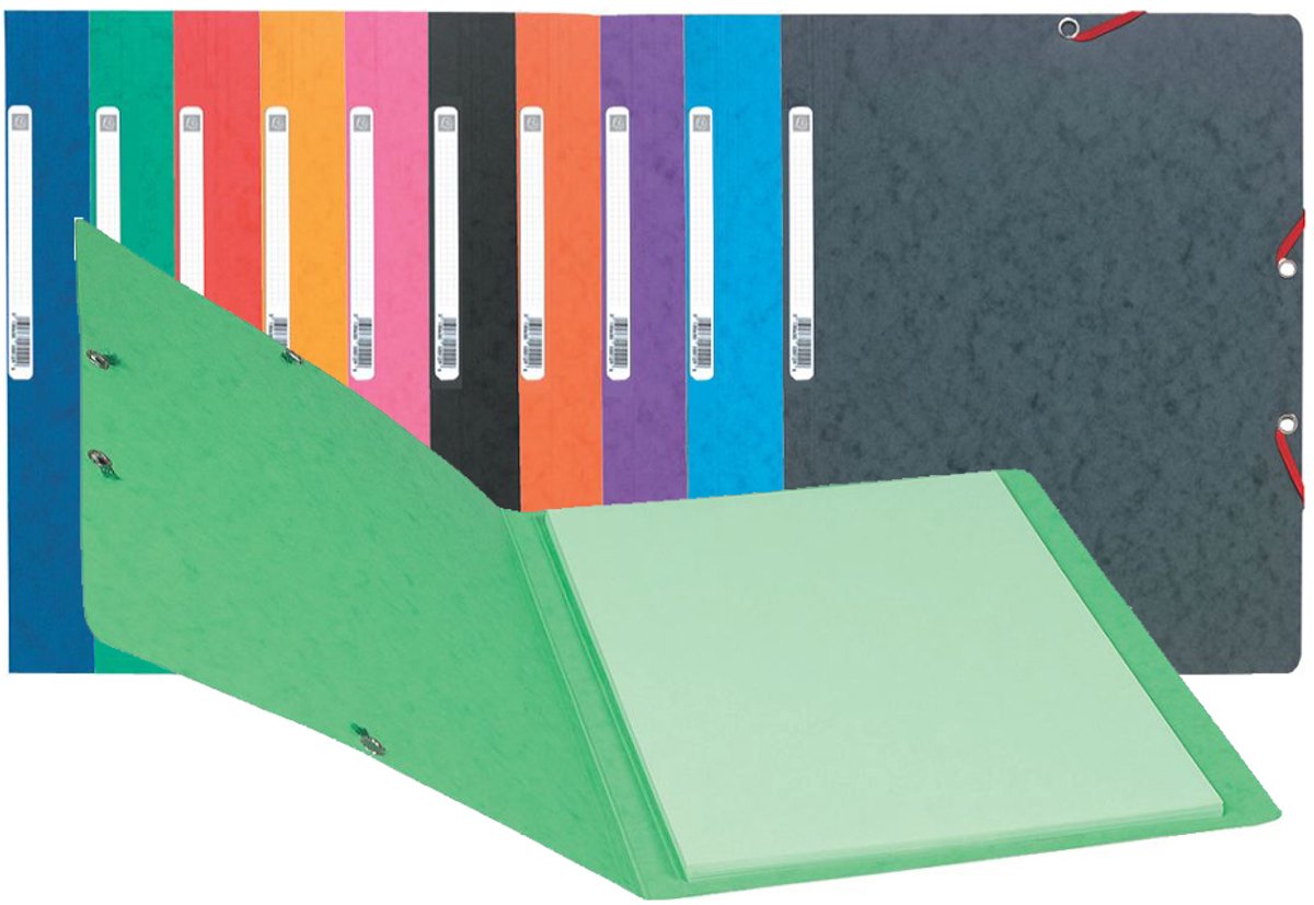 Exacompta Elastomap zonder klep in glanskarton 400gm2 - A4 - Grijs - 5571E