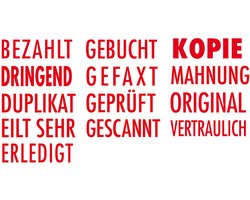 Tekststempel voor aanmaning 'MAHNUNG'
