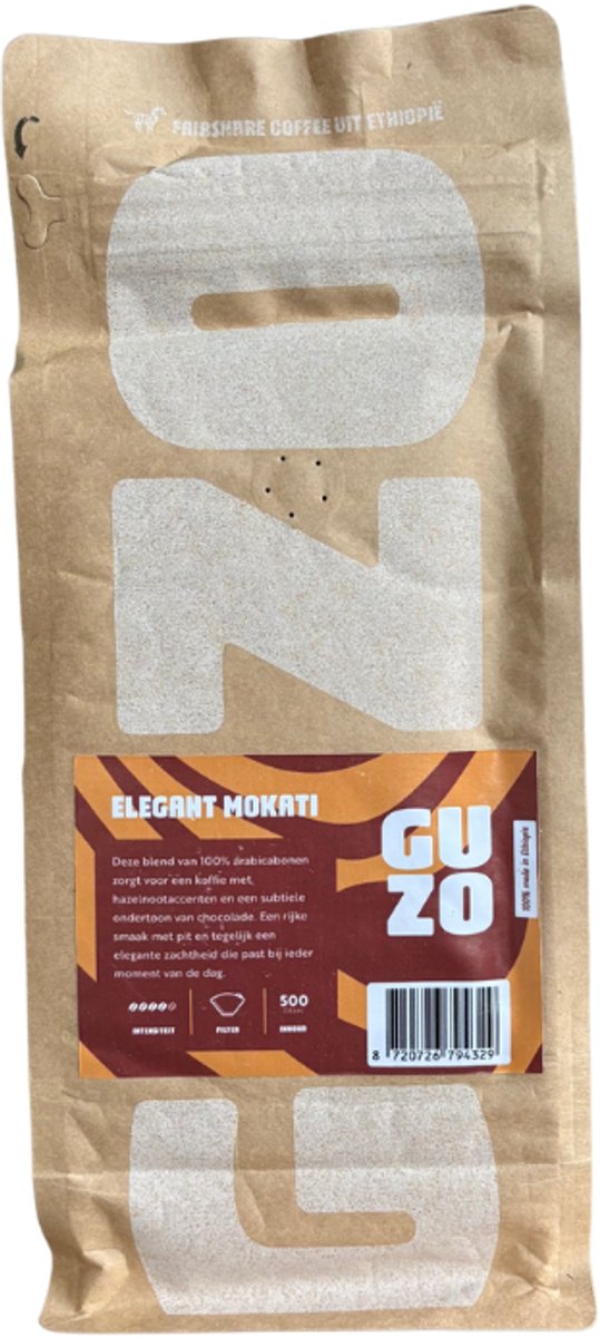 GUZO Coffee 500 gram Elegant Mokati filterkoffie - 100% Made in Ethiopia