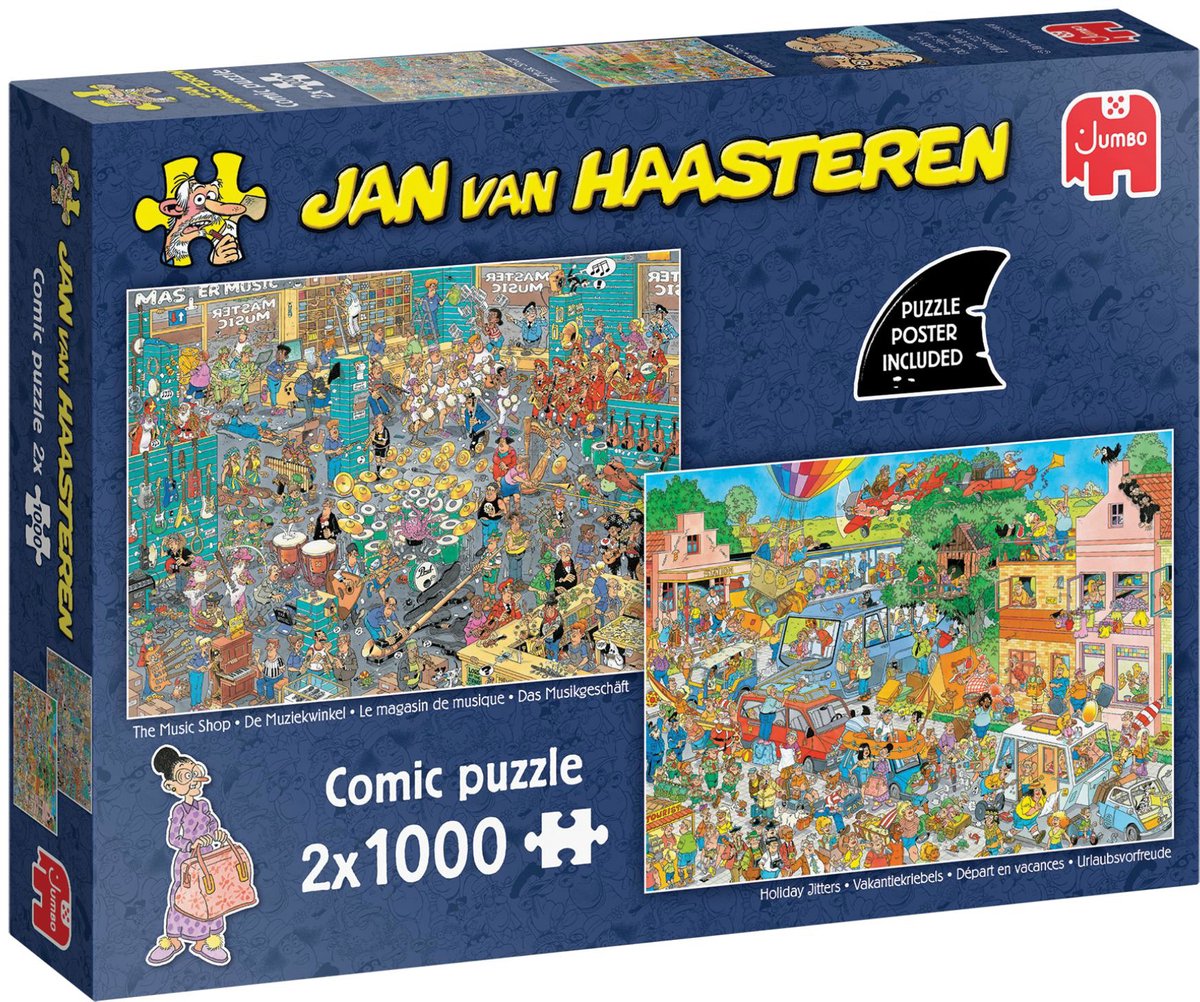 Jan van Haasteren De Muziekwinkel &  Vakantiekriebels 2 x 1000 stukjes