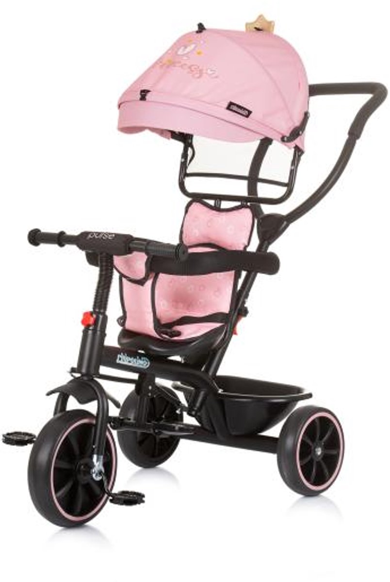 Chipolino Driewieler Pulse - Driewieler - Met duwstang - Opbergmand - Inklapbare kap - Princess